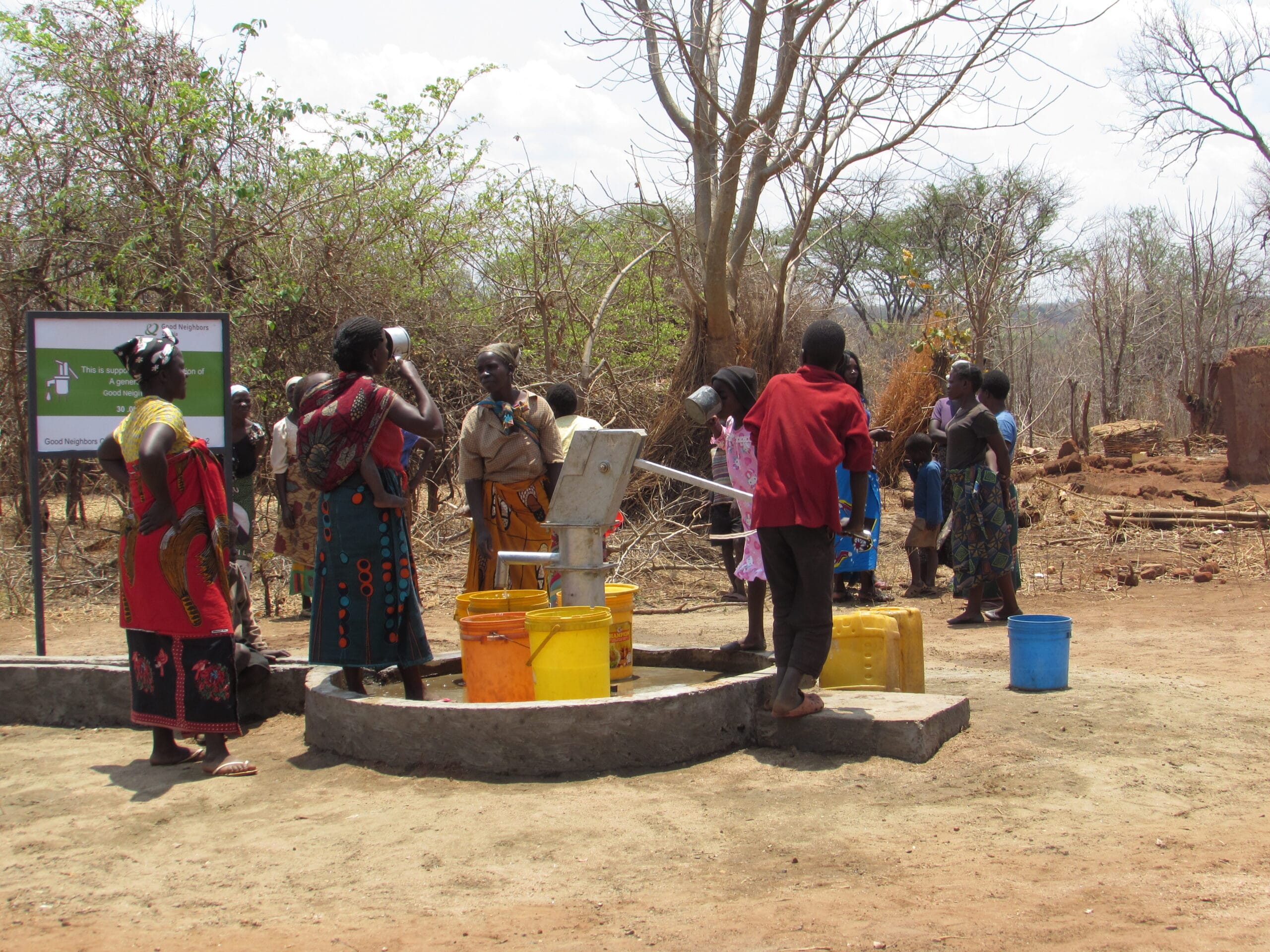 Canada Wishing Well Project No.2 community using the borehole